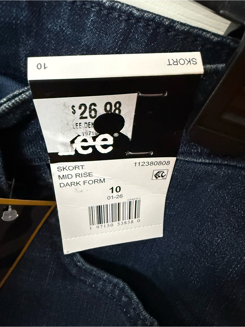Lee Navy Denim Skort with Front Pockets - Picture 4 of 13